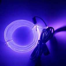 Banda LED Neon auto RGB cu 7 Culori, Alimentare USB pentru Lumini Interioare 3Metri